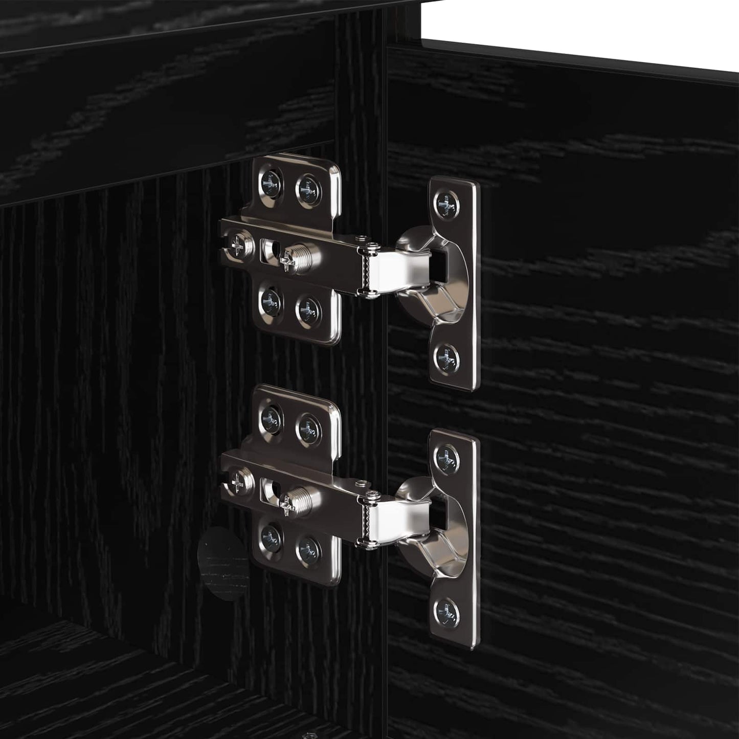vidaXL Nachttisch 2 pcs Schwarz Eichen-Optik 40 x 35 x 50 cm