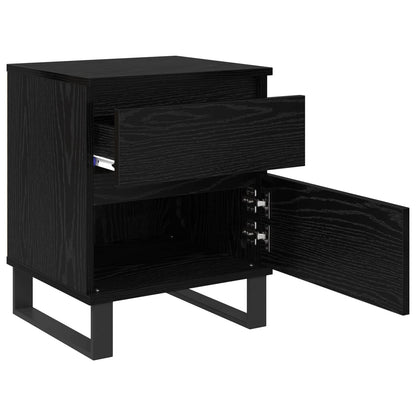 vidaXL Nachttisch 2 pcs Schwarz Eichen-Optik 40 x 35 x 50 cm