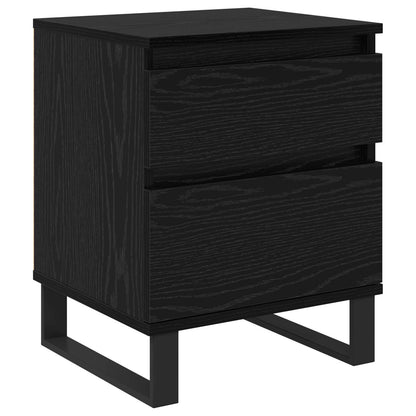 vidaXL Nachttisch 2 pcs Schwarz Eichen-Optik 40 x 35 x 50 cm