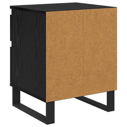 vidaXL Nachttisch 2 pcs Schwarz Eichen-Optik 40 x 35 x 50 cm
