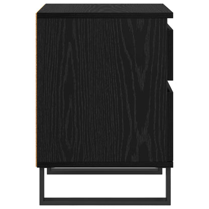 vidaXL Nachttisch 2 pcs Schwarz Eichen-Optik 40 x 35 x 50 cm