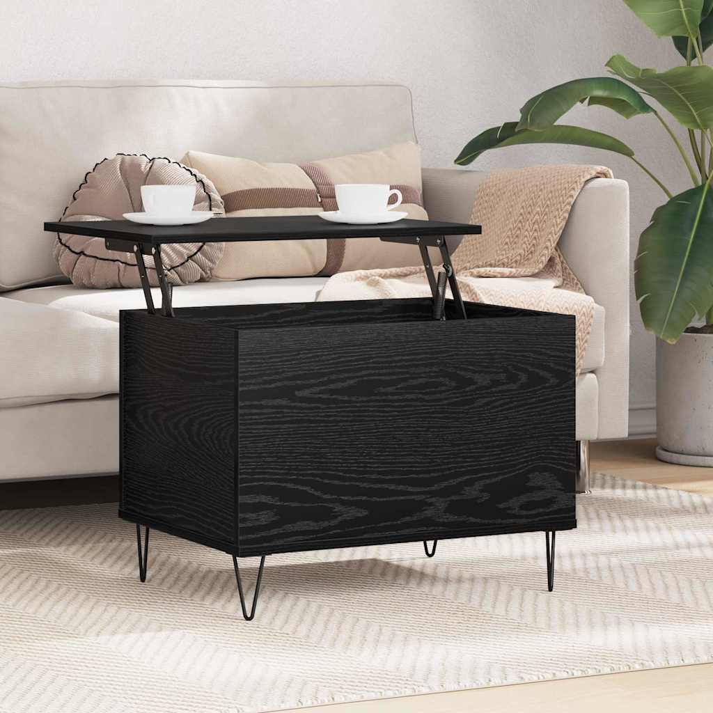 vidaXL Couchtisch Schwarz Eichen-Optik 60 x 44,5 x 45 cm Holzwerkstoff