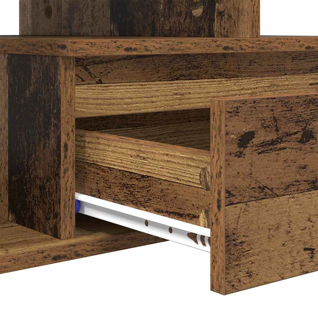 vidaXL Couchtisch mit Schubladen Altholz 90 x 49 x 45 cm Holzwerkstoff