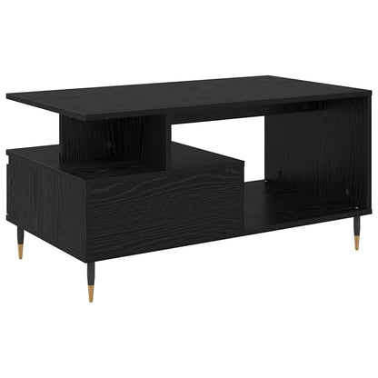 Couchtisch Schwarz Eichen-Optik 90 x 49 x 45 cm Holzwerkstoff