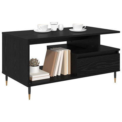 Couchtisch Schwarz Eichen-Optik 90 x 49 x 45 cm Holzwerkstoff