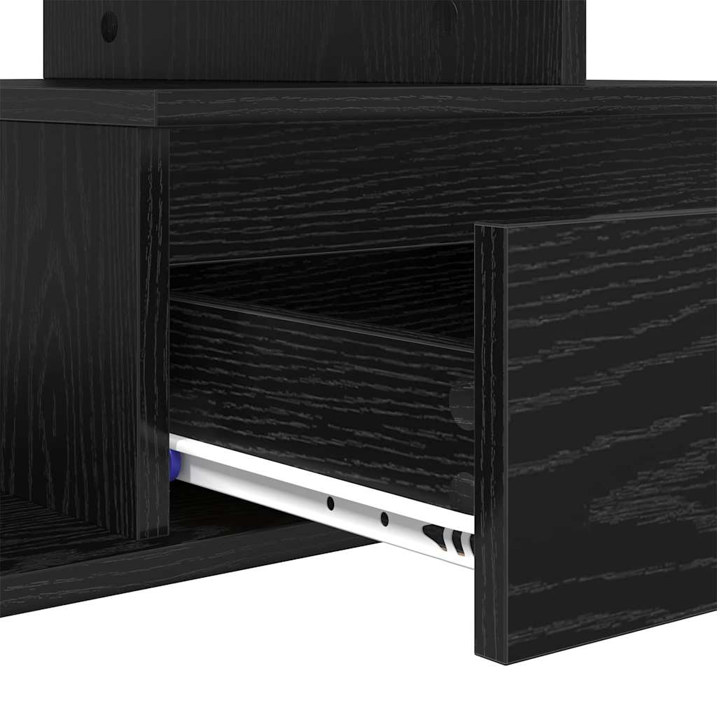 vidaXL Couchtisch Schwarz Eichen-Optik 90 x 49 x 45 cm Holzwerkstoff