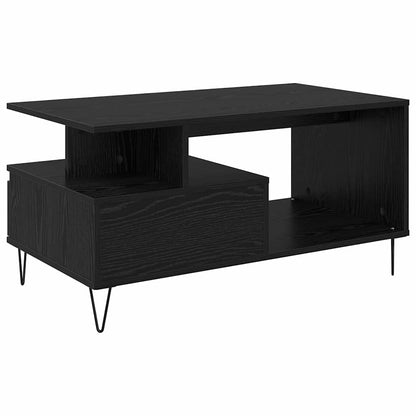 vidaXL Couchtisch Schwarz Eichen-Optik 90 x 49 x 45 cm Holzwerkstoff