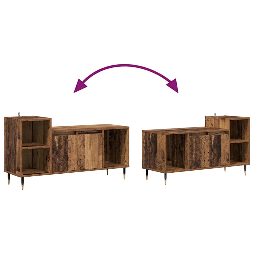 vidaXL TV-Schränk Altholz 100 x 35 x 55 cm Holzwerkstoff