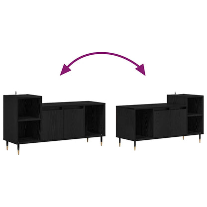 TV-Schränk Schwarz Eichen-Optik 100 x 35 x 55 cm Holzwerkstoff