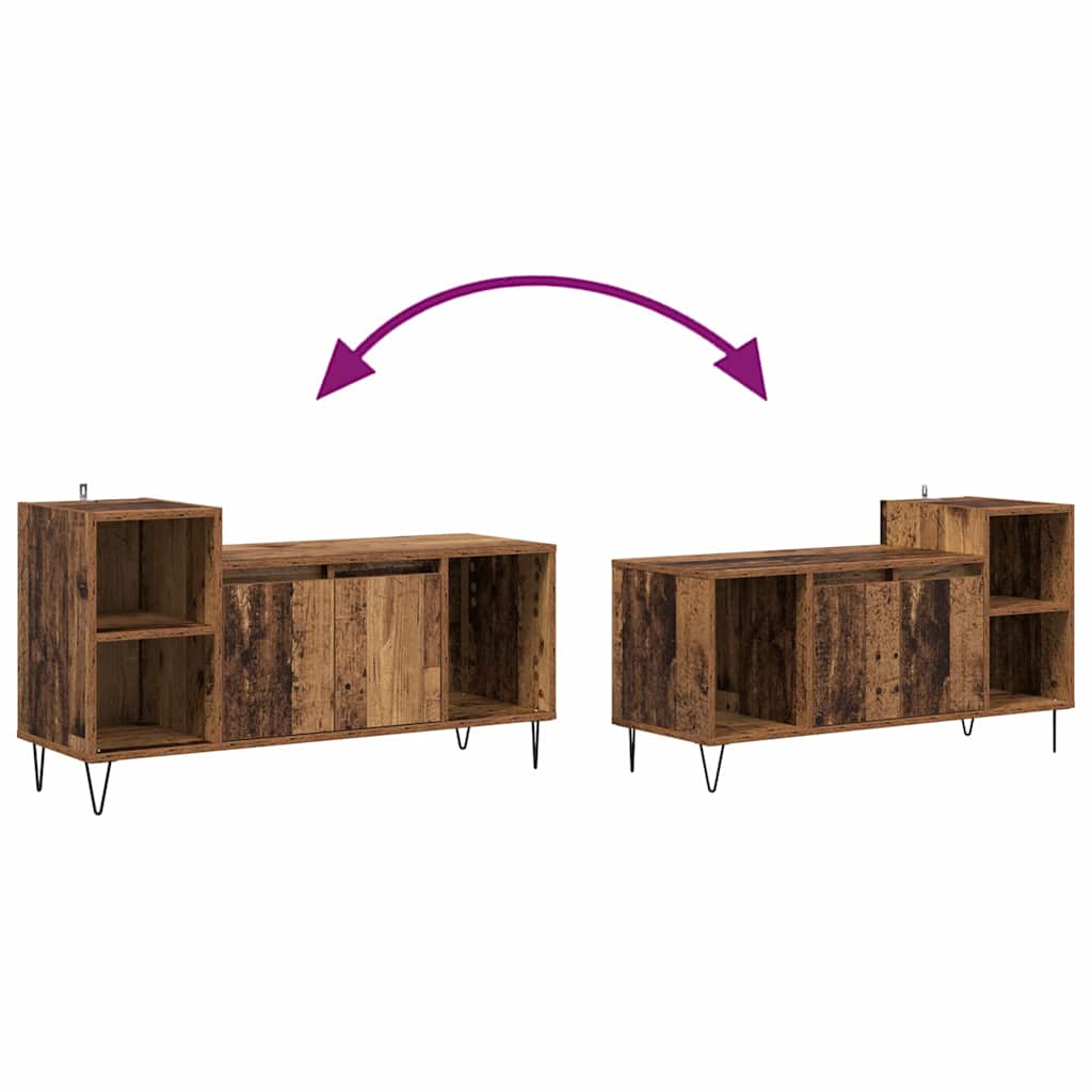 vidaXL TV-Schränk Altholz 100 x 35 x 55 cm Holzwerkstoff