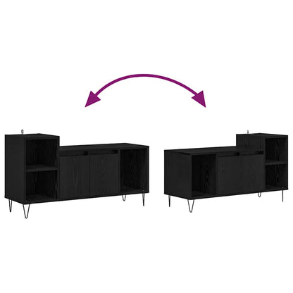 TV-Schränk Schwarz Eichen-Optik 100 x 35 x 55 cm Holzwerkstoff