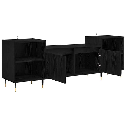 vidaXL TV-Schränk Schwarz Eichen-Optik 160 x 35 x 55 cm Holzwerkstoff
