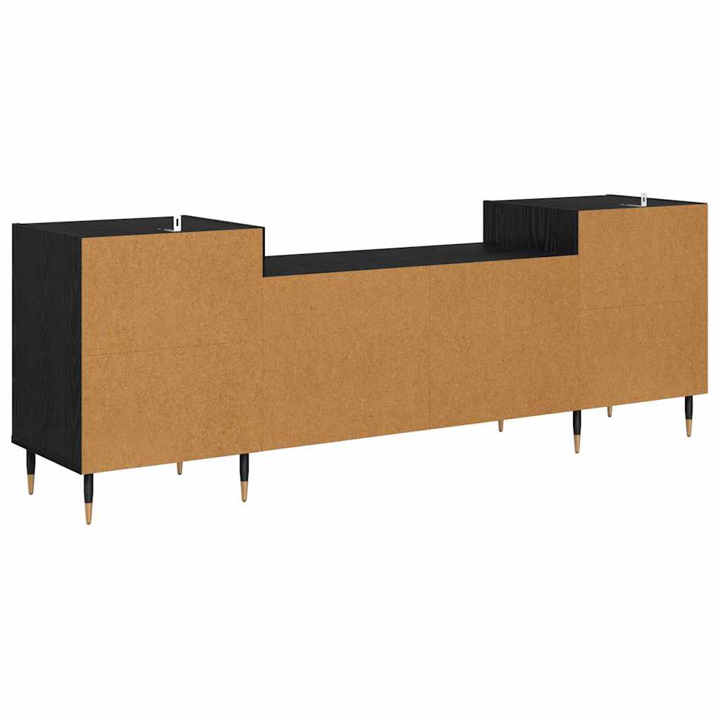 vidaXL TV-Schränk Schwarz Eichen-Optik 160 x 35 x 55 cm Holzwerkstoff