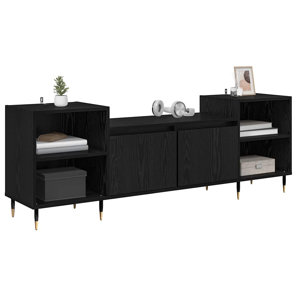 vidaXL TV-Schränk Schwarz Eichen-Optik 160 x 35 x 55 cm Holzwerkstoff