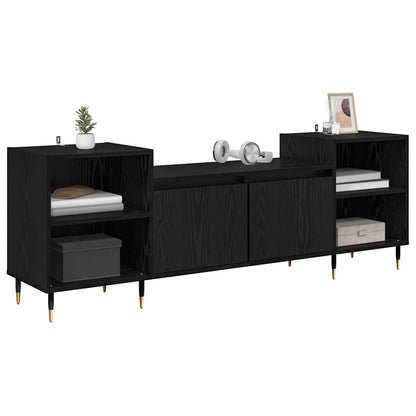 vidaXL TV-Schränk Schwarz Eichen-Optik 160 x 35 x 55 cm Holzwerkstoff