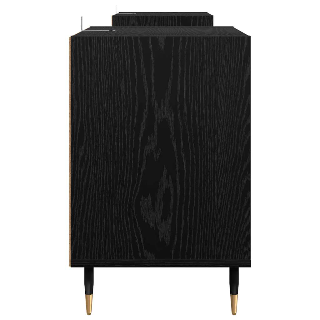 vidaXL TV-Schränk Schwarz Eichen-Optik 160 x 35 x 55 cm Holzwerkstoff
