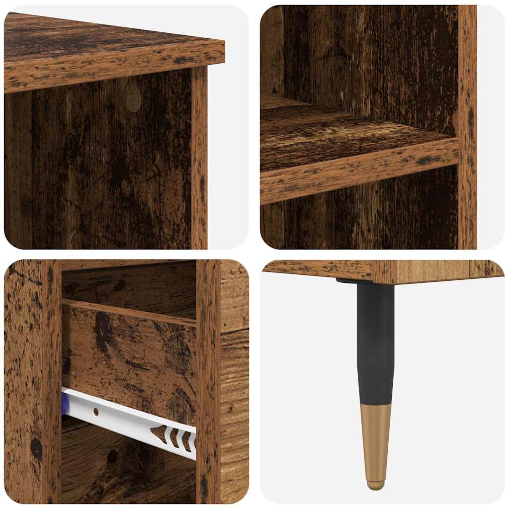vidaXL Highboard mit Schubladen Altholz 40 x 36 x 110 cm Holzwerkstoff