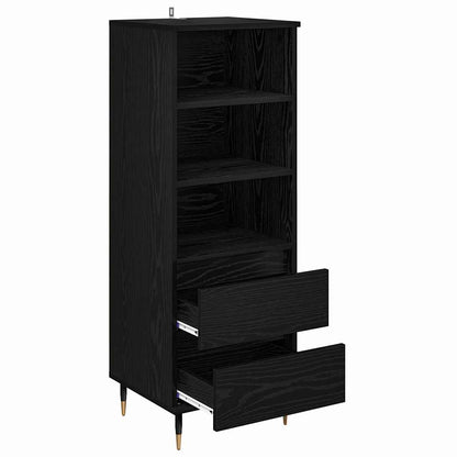 vidaXL Highboard Schwarz Eichen-Optik 40 x 36 x 110 cm Holzwerkstoff