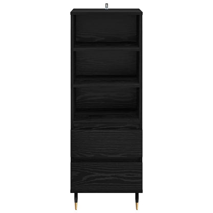 vidaXL Highboard Schwarz Eichen-Optik 40 x 36 x 110 cm Holzwerkstoff