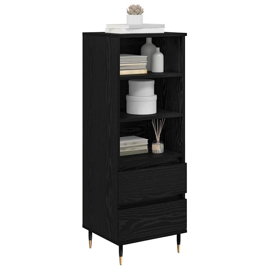 vidaXL Highboard Schwarz Eichen-Optik 40 x 36 x 110 cm Holzwerkstoff