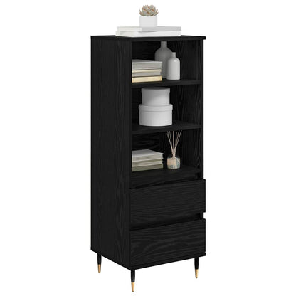 vidaXL Highboard Schwarz Eichen-Optik 40 x 36 x 110 cm Holzwerkstoff