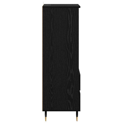 vidaXL Highboard Schwarz Eichen-Optik 40 x 36 x 110 cm Holzwerkstoff
