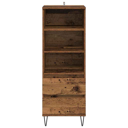vidaXL Highboard mit Schubladen Altholz 40 x 36 x 110 cm Holzwerkstoff