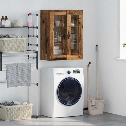 Wandschrank Altholz 69,5 x 34 x 90 cm Engineered Wood und Glas