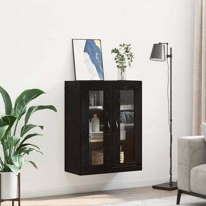 vidaXL Wandschrank Schwarz Eichen-Optik 69,5 x 34 x 90 cm