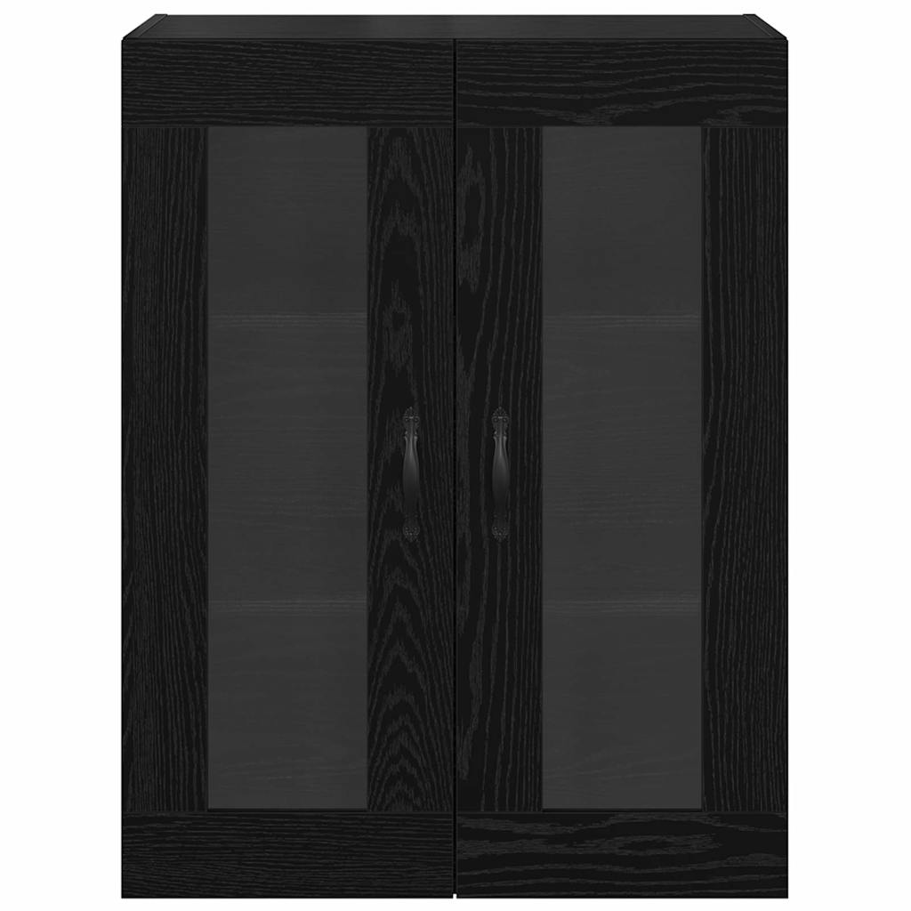 vidaXL Wandschrank Schwarz Eichen-Optik 69,5 x 34 x 90 cm