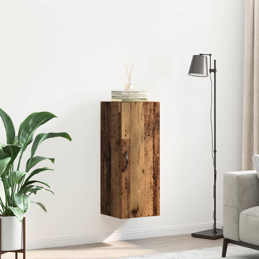 vidaXL Wandschrank Altholz 34,5 x 34 x 90 cm Holzwerkstoff