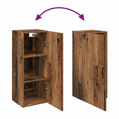 vidaXL Wandschrank Altholz 34,5 x 34 x 90 cm Holzwerkstoff