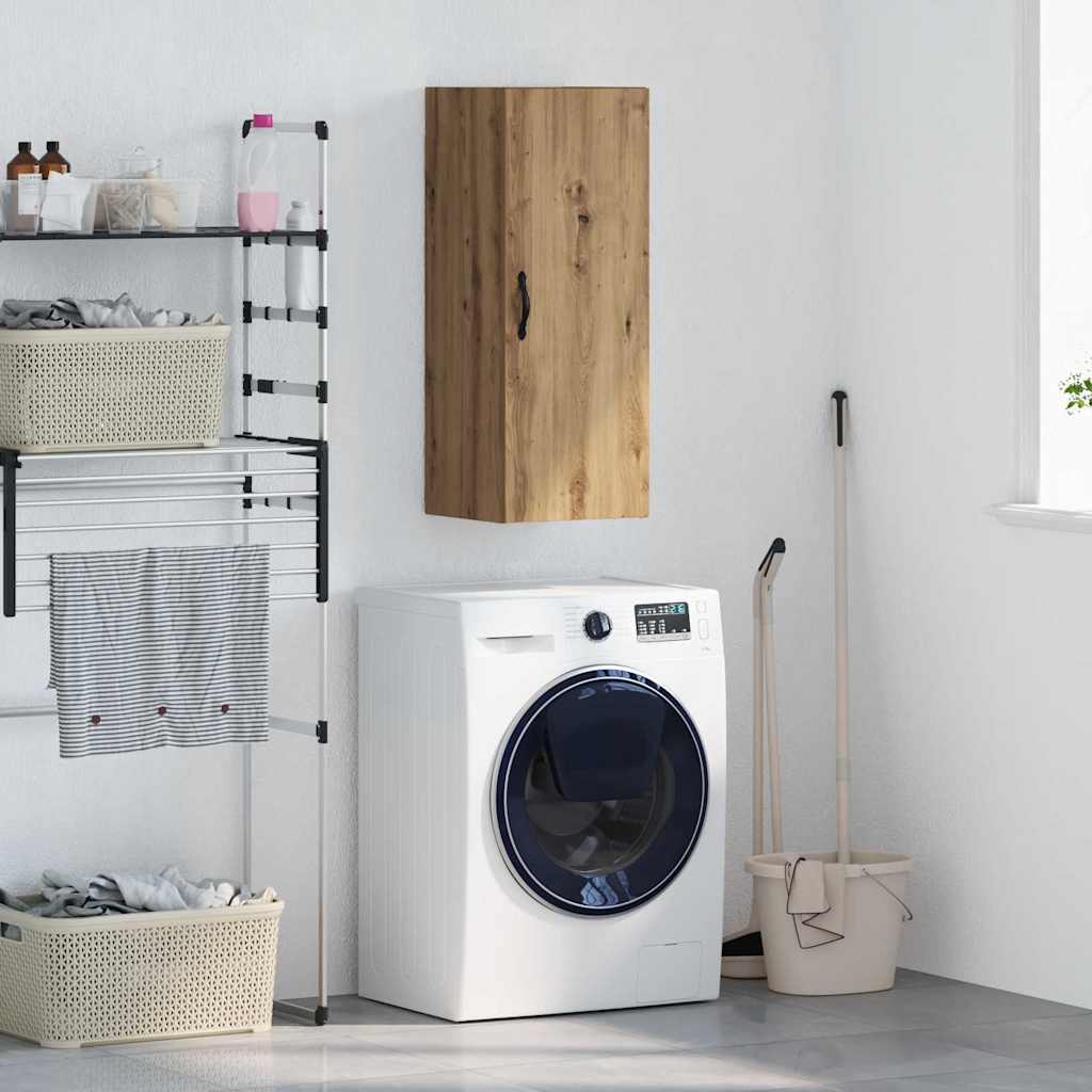vidaXL Wandschrank Artisan-Eiche 34,5 x 34 x 90 cm Holzwerkstoff