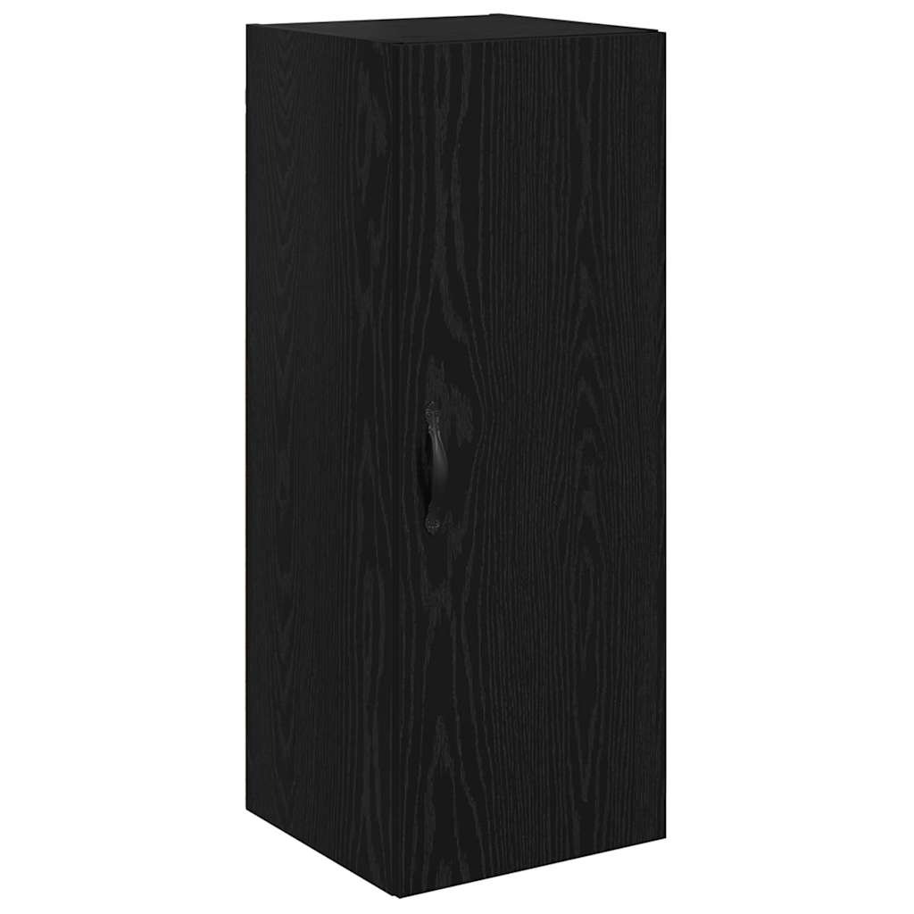 vidaXL Wandschrank Schwarz Eichen-Optik 34,5 x 34 x 90 cm