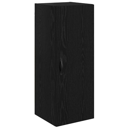 vidaXL Wandschrank Schwarz Eichen-Optik 34,5 x 34 x 90 cm