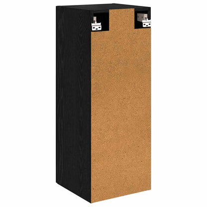 vidaXL Wandschrank Schwarz Eichen-Optik 34,5 x 34 x 90 cm