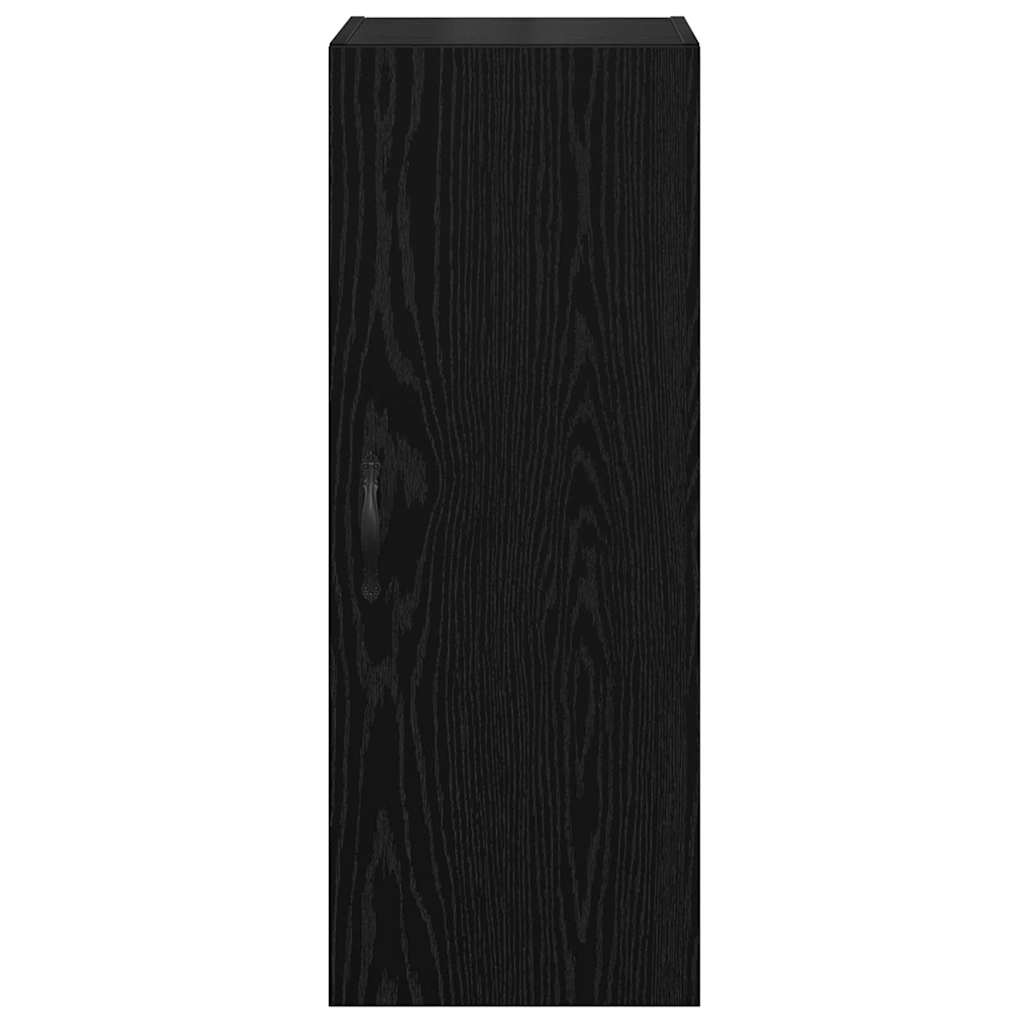 vidaXL Wandschrank Schwarz Eichen-Optik 34,5 x 34 x 90 cm
