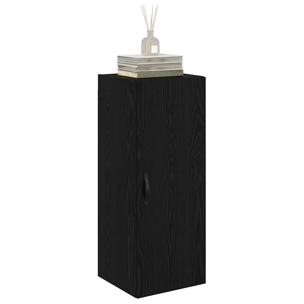 vidaXL Wandschrank Schwarz Eichen-Optik 34,5 x 34 x 90 cm