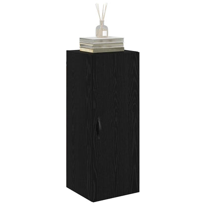 vidaXL Wandschrank Schwarz Eichen-Optik 34,5 x 34 x 90 cm