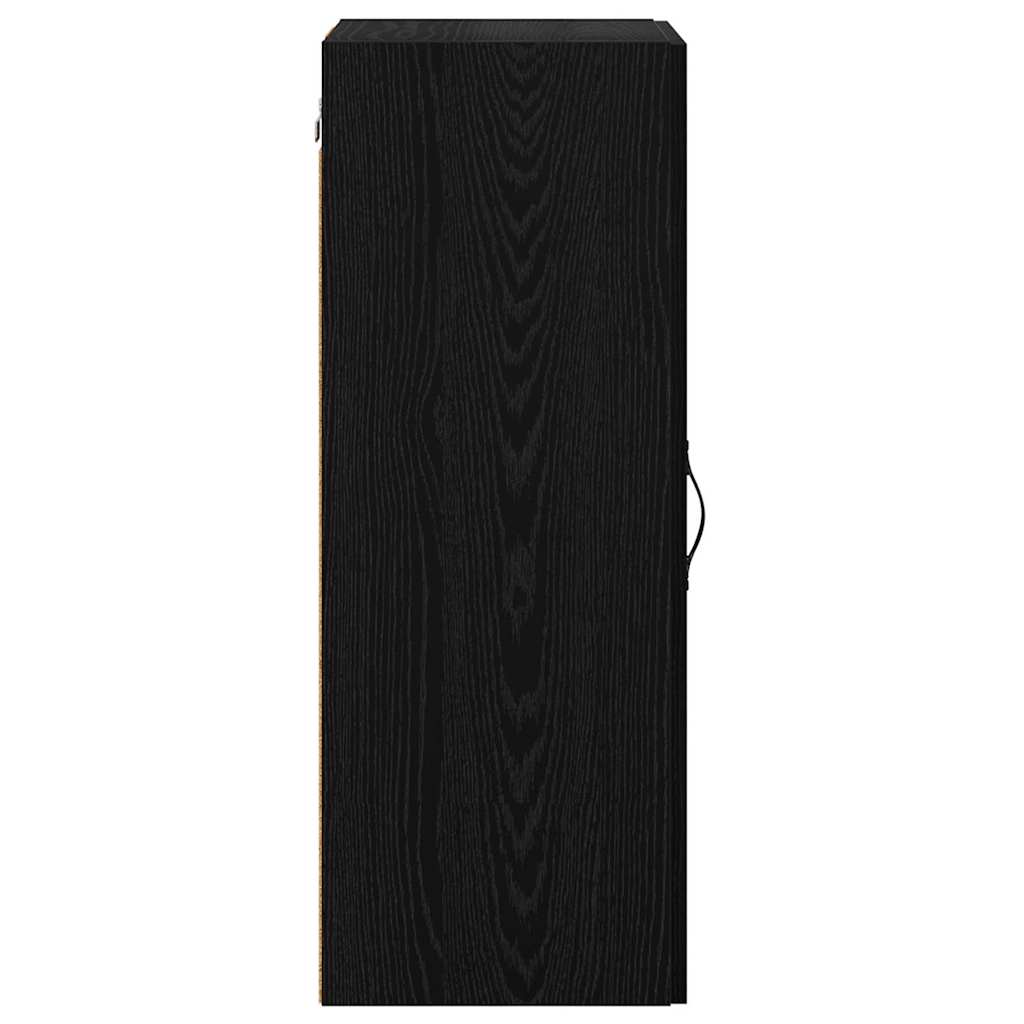 vidaXL Wandschrank Schwarz Eichen-Optik 34,5 x 34 x 90 cm