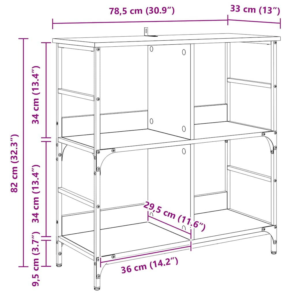 Regal Altholz 78,5 x 33 x 82 cm Holzwerkstoff