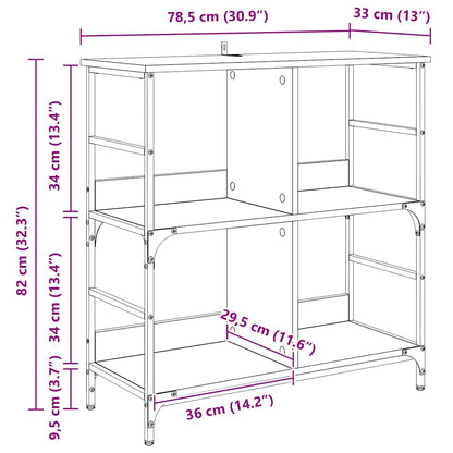 Regal Altholz 78,5 x 33 x 82 cm Holzwerkstoff