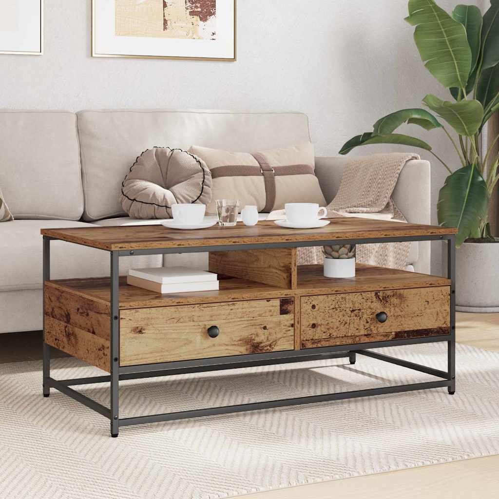 vidaXL Couchtisch Altholz 100 x 51 x 45 cm Holzwerkstoff