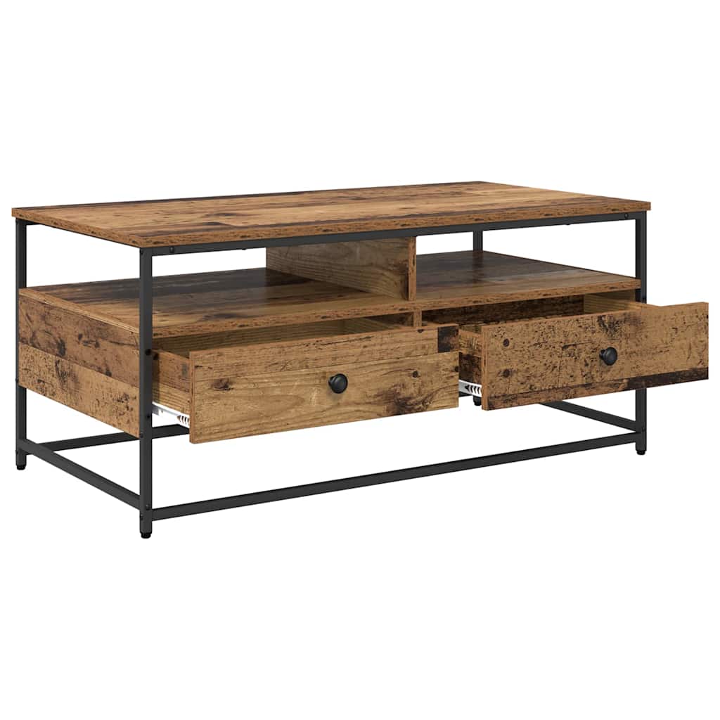 vidaXL Couchtisch Altholz 100 x 51 x 45 cm Holzwerkstoff