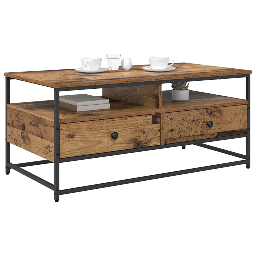 vidaXL Couchtisch Altholz 100 x 51 x 45 cm Holzwerkstoff
