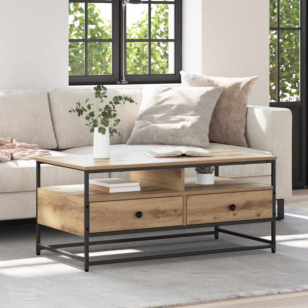 vidaXL Couchtisch Artisan-Eiche 100 x 51 x 45 cm Holzwerkstoff