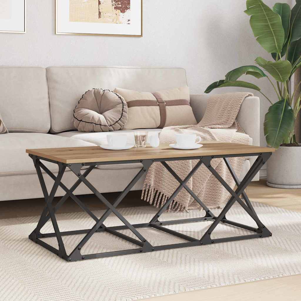 vidaXL Couchtisch Artisan-Eiche 100 x 49 x 40 cm Holzwerkstoff