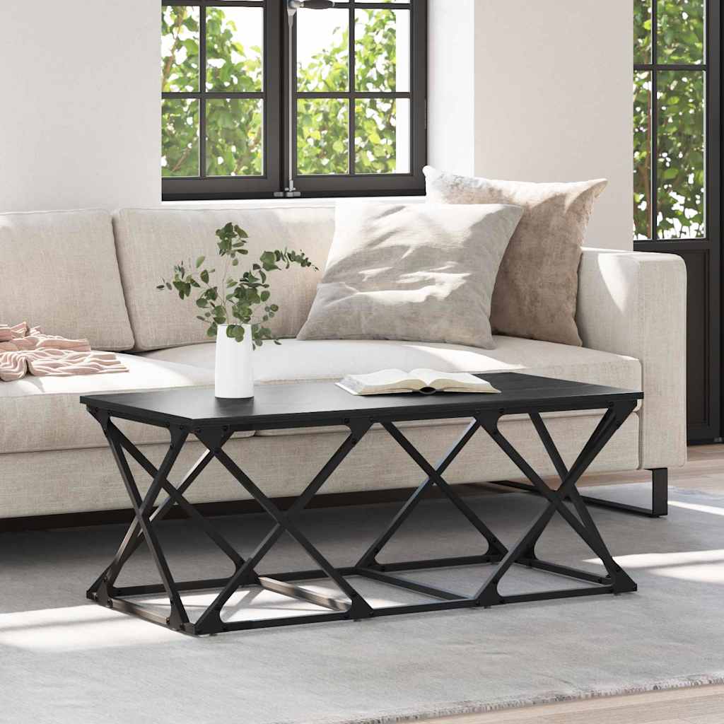 vidaXL Couchtisch Schwarz Eichen-Optik 100 x 49 x 40 cm Holzwerkstoff