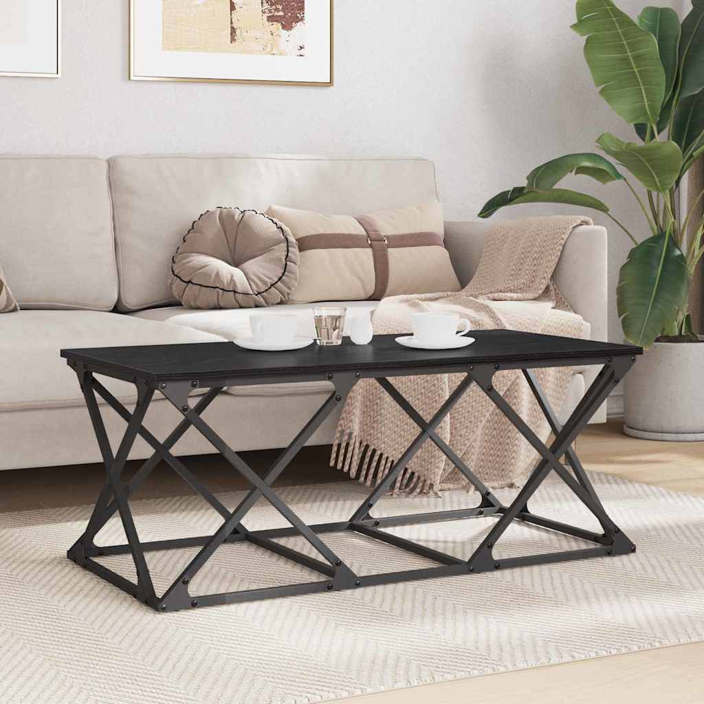 vidaXL Couchtisch Schwarz Eichen-Optik 100 x 49 x 40 cm Holzwerkstoff