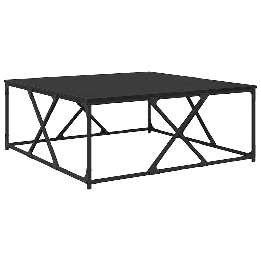 vidaXL Couchtisch Schwarz Eichen-Optik 100 x 100 x 40 cm Holzwerkstoff